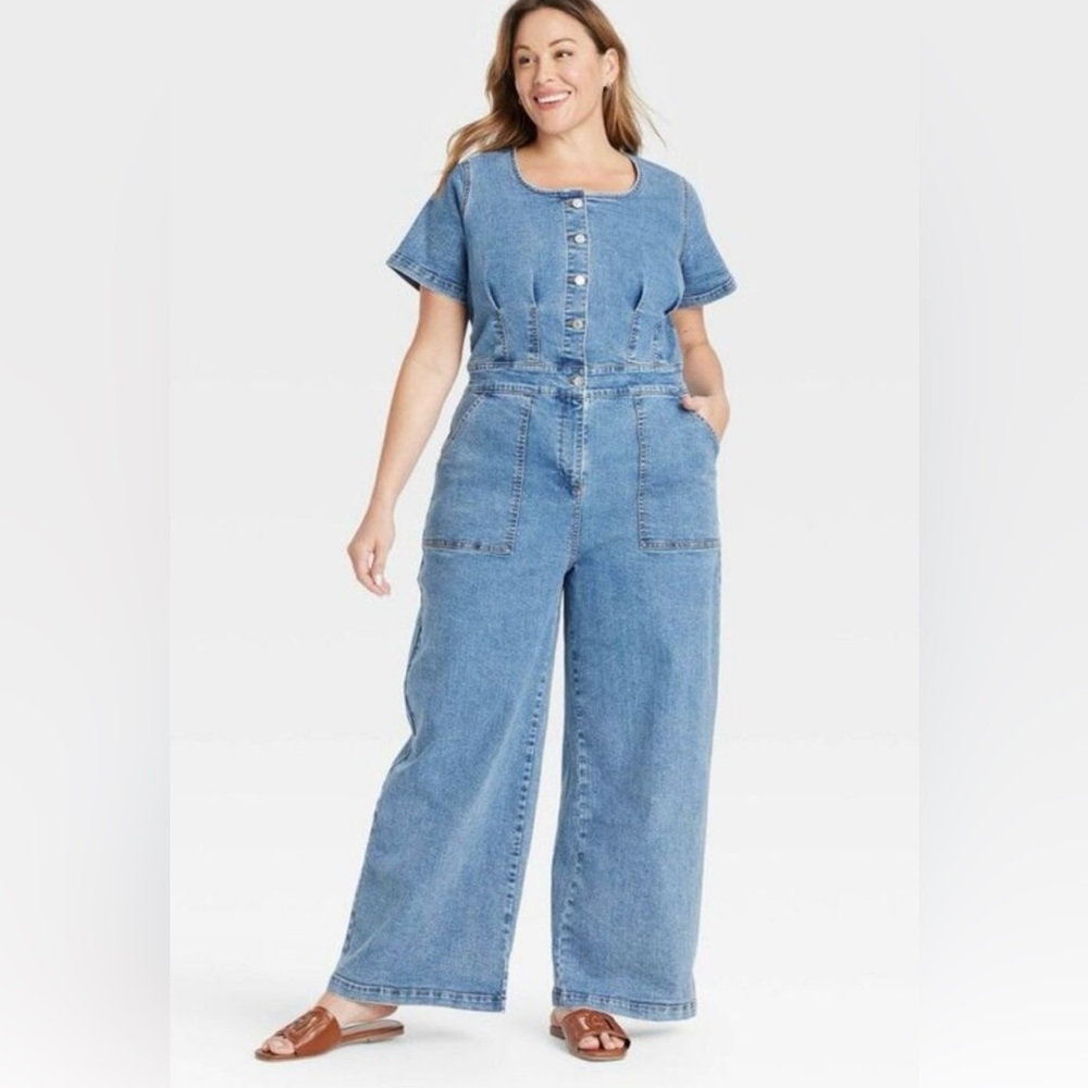 Ava Viv NWT Jean Jumper One Piece Flattering Size 16